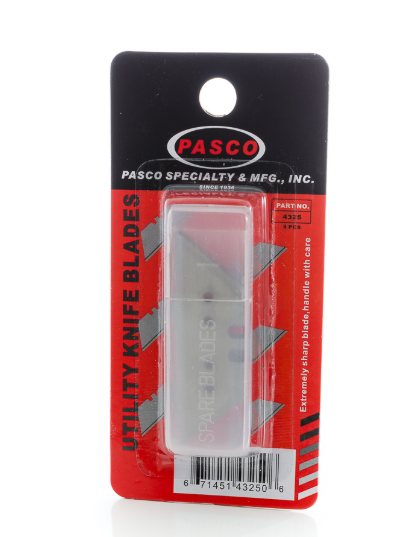 Pasco 4325 Utility Knife Blades, 5-Pack