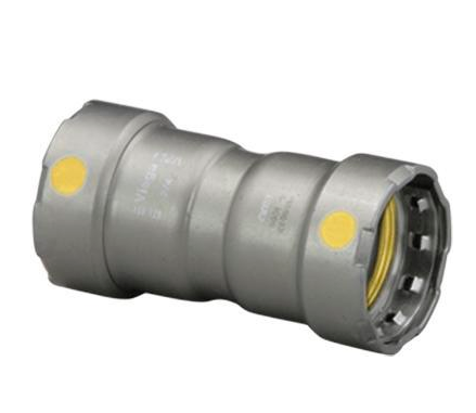 Viega MegaPressG Carbon Steel Coupling With Stop, Press x Press Connection Type - NYDIRECT